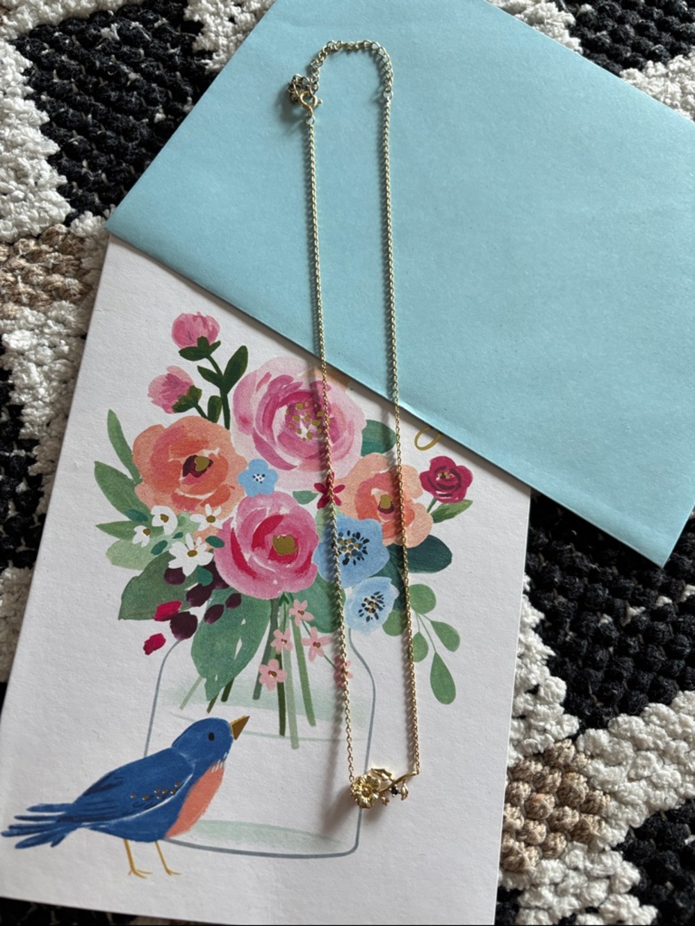 Delicate Gold Flower Necklace